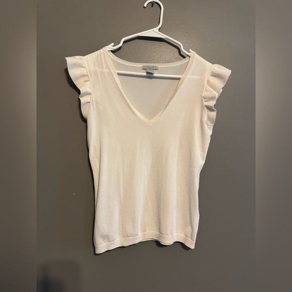 Chic Cream Ruffle Sleeve top - Picture 1 of 3